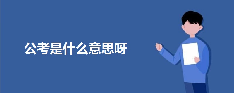 公考是什么意思呀