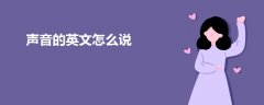 声音的英文怎么说