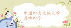 中国四大民族大学是哪四个