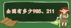 全国有多少985、211